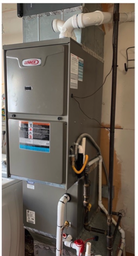 New LENNOX high-efficiency furnace with variable-speed blower upgrade