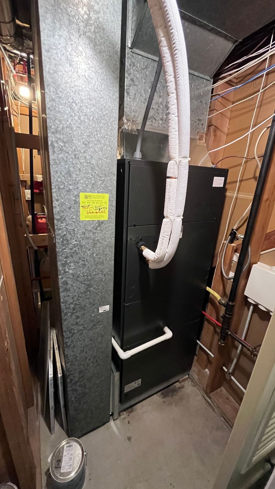 New Mitsubishi ZUBA full electric heat pump air handler installed