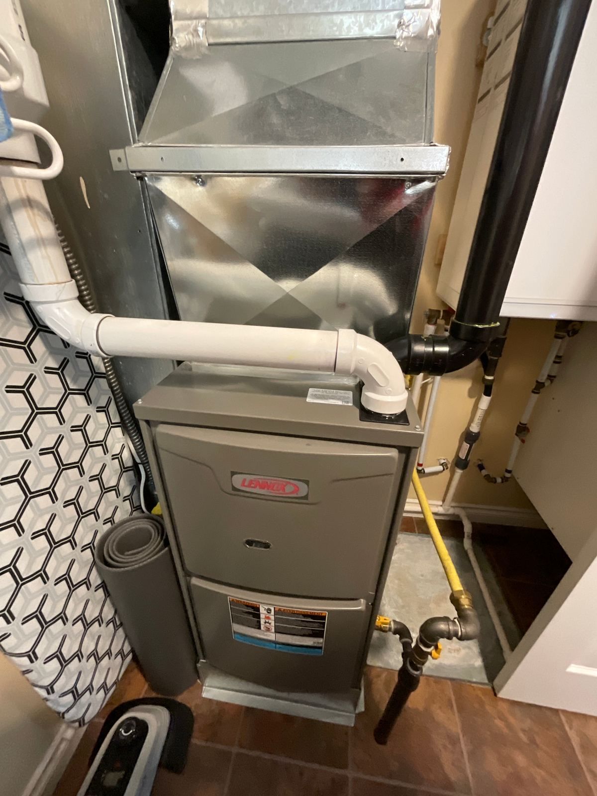 Lennox downflow gas furnace before Panasonic heat pump upgrade