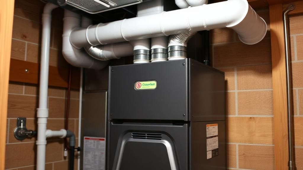 High efficiency gas furnace installed in a residential utility room — 360 Install Solution