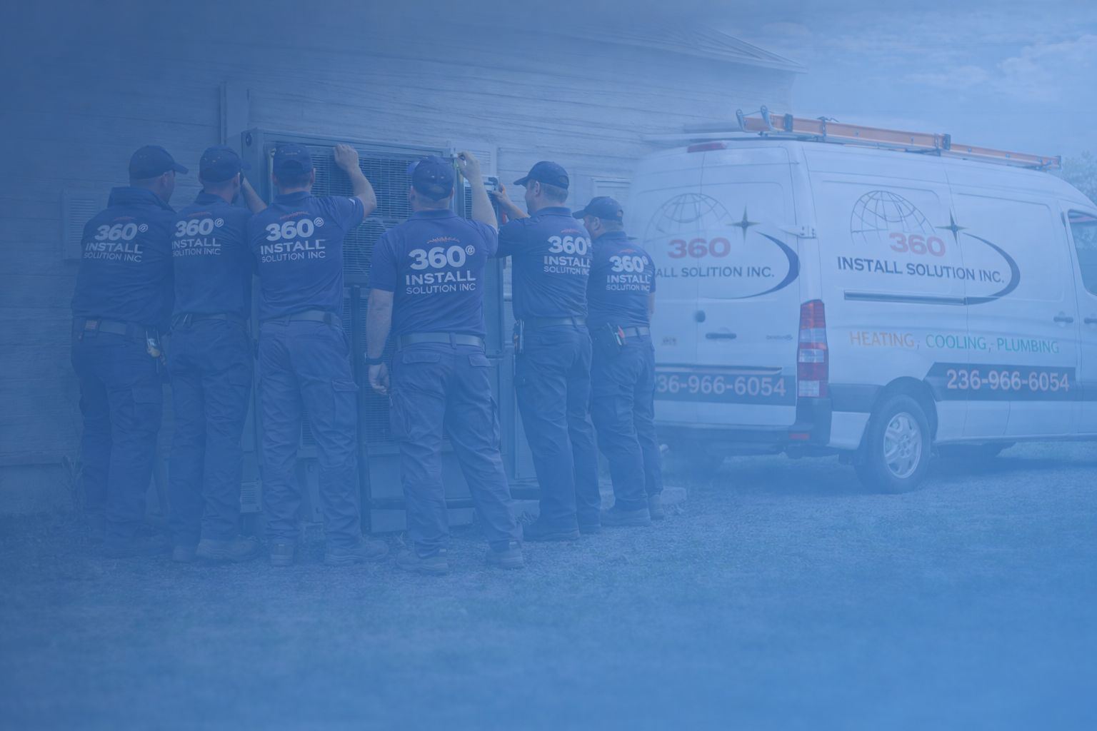 360 Install Solution technician in a Greater Vancouver home ready to provide an HVAC quote