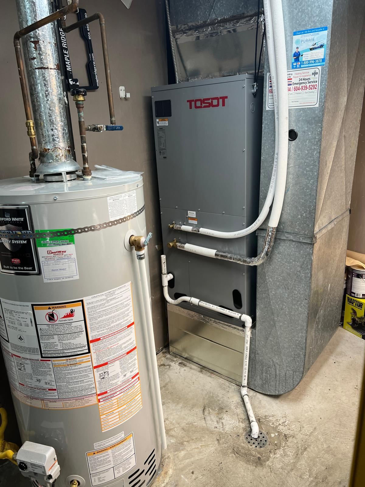 TOSOT full electric heat pump installation